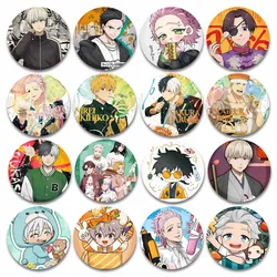 Cartoon Figure Round Soft Button Pins Anime Wind Breaker Brooches DIY Backpack Clothes Badge Jewelry Accessories Gift for Friend