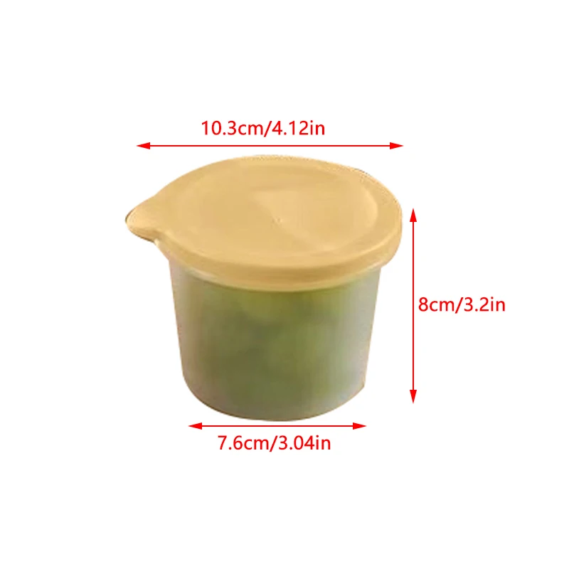 2 Pc Round Food Fresh Keeping Box Kitchen Refrigerator Storage Container Fruits Snacks Sealed Jar Microwave Heating