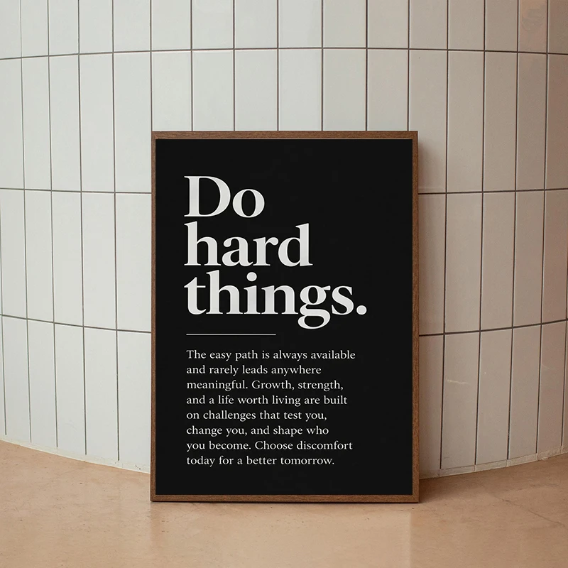 1% Better Every Day Newspaper Poster Motivational Wall Art, Self Improvement Quote Canvas Painting Print Living Room Home Decor