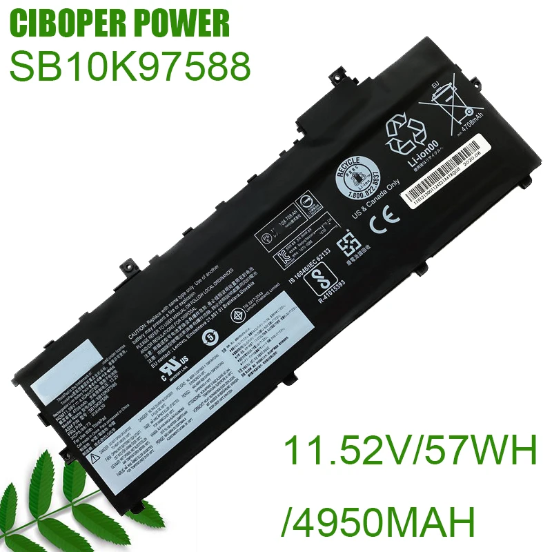 CP Battery 01AV494 01AV430 01AV431 01AV429 SB10K97586 SB10K97587 SB10K97588 For ThinkPad X1 Carbon 5th Gen 2017 6th Gen 2018 G6