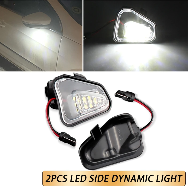 2PCS For Volkswagen VW Passat B7 Alltrack Variant 3C B7 EOS CC Scirocco Jetta LED Puddle Light Bulb Under Side Mirror Light