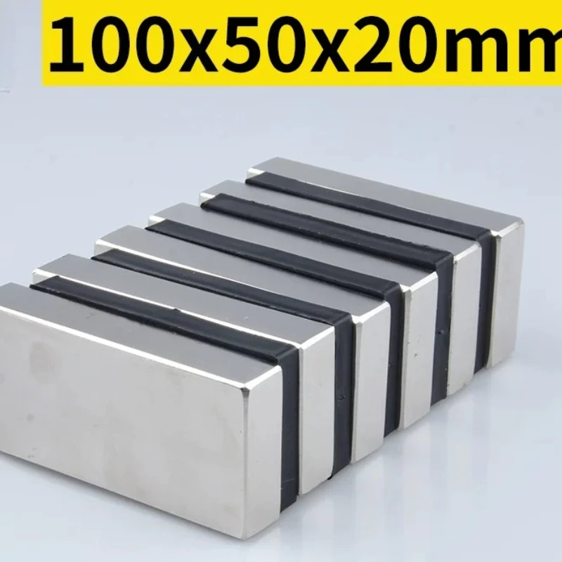 100x50x20mm Big Powerful Magnets Strong Block Magnets For Fridge, DIY, Building, Scientific Craft Education 100x50x10 100*50*20