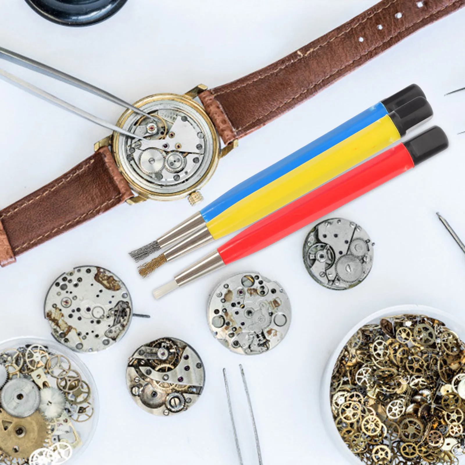 

3Pcs Repair Cleaning Derusting Pen Rust Removal Tool for Watch Repair Professional Derusting Cleaning Accessories