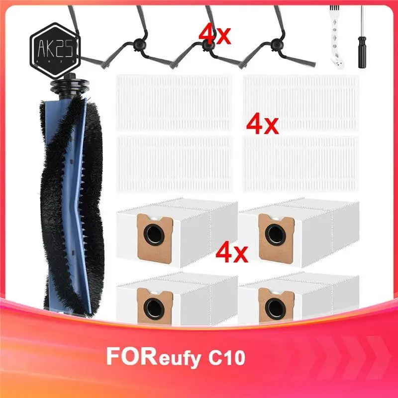 

AK25-15 комплект аксессуаров, совместимый с роботом-пылесосом Eufy C10, запасные части, основная щетка, мешок для пыли, фильтр, инструмент для чистки