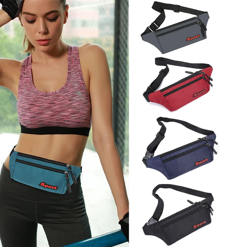 Multifunction Waist Bag Nylon Chest Pack for Women Running Belt Sports Bag Moblie Phone Bags Pouch Pocket Travel Chest Bag