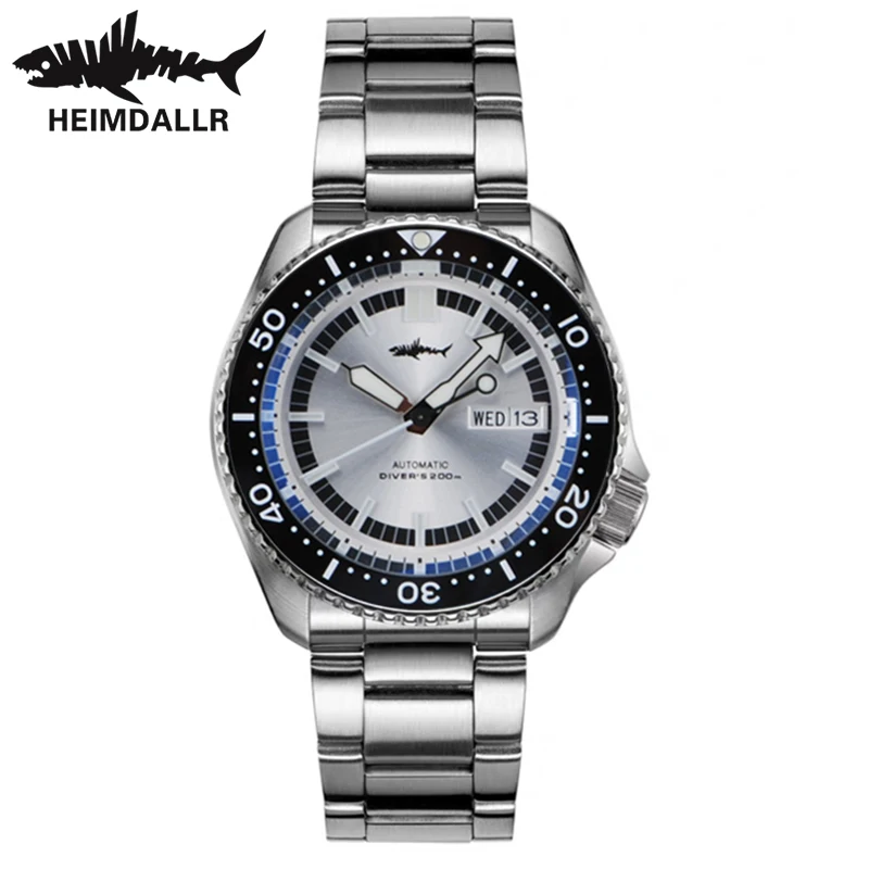 HEIMDALLR Men Diver Watch Sharkey SKX007 Sapphire Crystal NH36 Automatic Watch Men\'s 200M Waterproof Mechanical Diving Watches