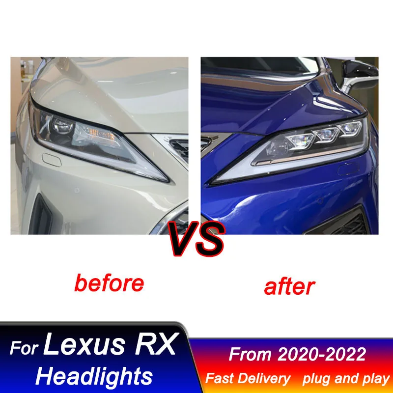 Car styling Headlights For LEXUS RX RX300 RX350 2020-2022 Upgrade 4 lens Led Head Lamp DRL Dynamic Signal Front light Assembly