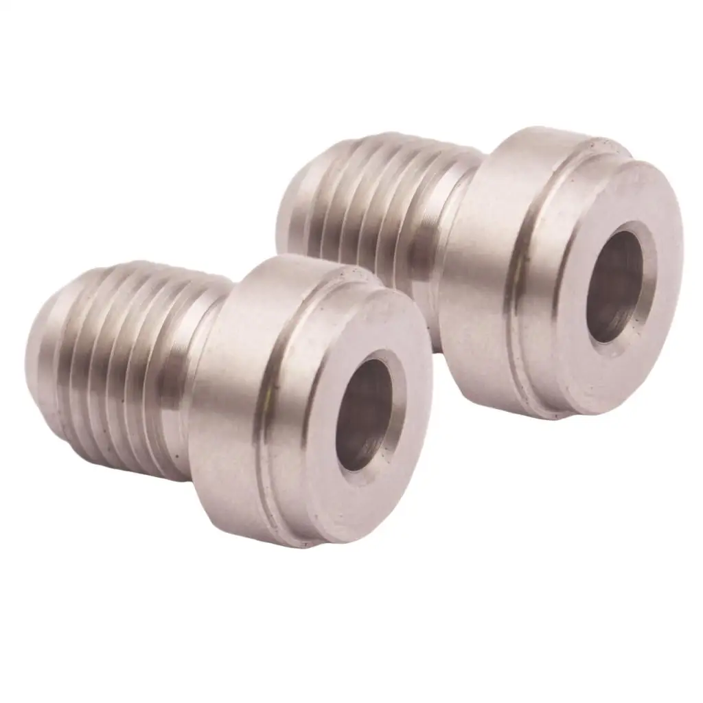 Weld on Fitting Adapter 4AN Male Steel Bung Silver Finish Precision Machined for Oil Catch Can Fuel System