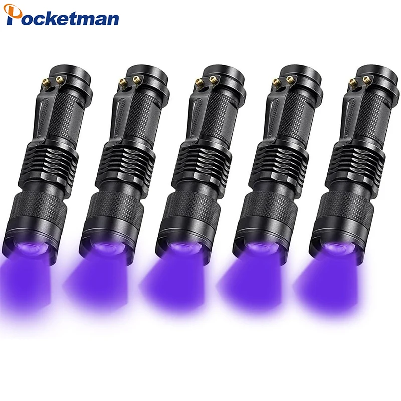 

1-5 PCS UV Flashlight Black Light LED 395 nM Mini but Powerful Blacklight Torch Detector for Dog Urine, Pet Stains and Bed Bug