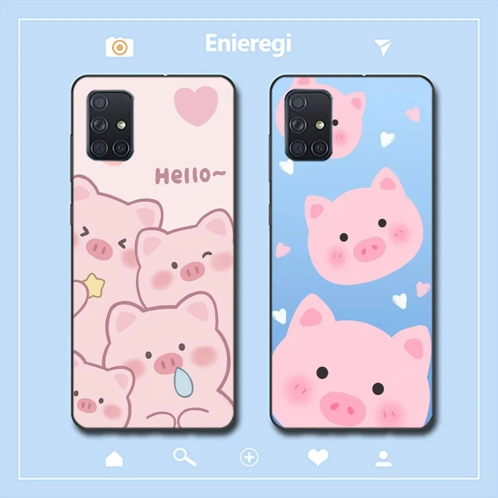 Cute piggy Phone Case For Samsung A 13 21 30 31 32 51 52 53 70 for Huawei Honor 50 60 70 for OPPO vivo