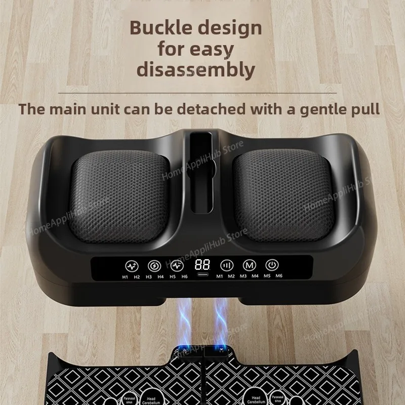 Multi-Functional Foot Massager, Pulsating Kneading Hot Compress Dual-Frequency Red Light Physiotherapy Massager masajeador مساج