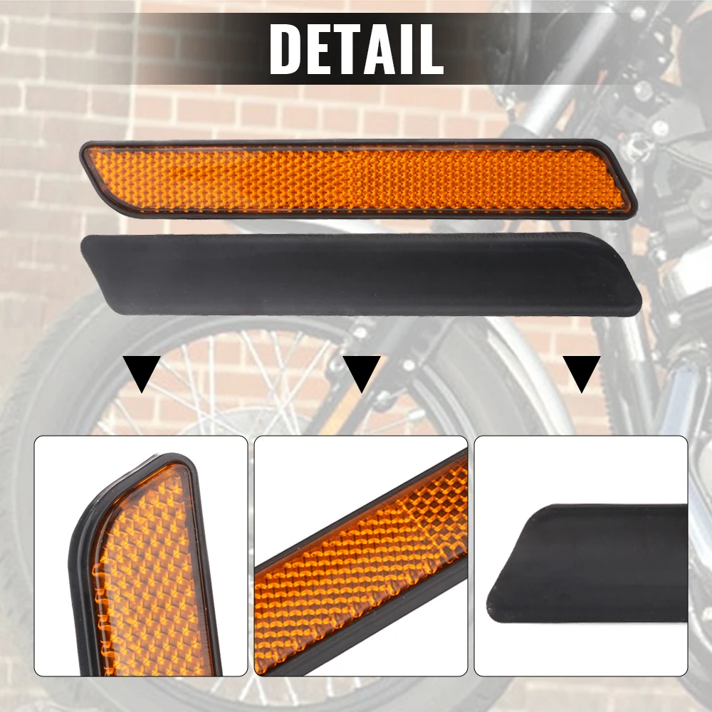 Motorcycle Front Fork Reflector Lower Legs Slider For Harley Dyna Softail Sportster 883 1200 Touring Electra Glide V-Rod
