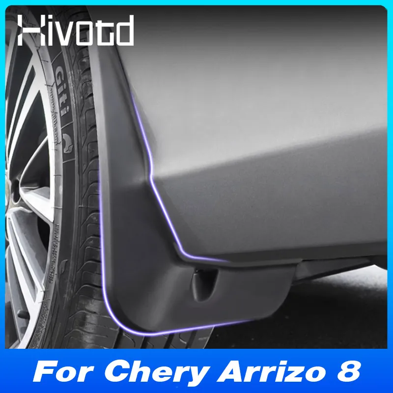 

Car Mudguard Flap Fender Wing Cover Plastic Anti-Dirty Splash-proof Exterior Protective Accessories For Chery Arrizo 8 2022-2024