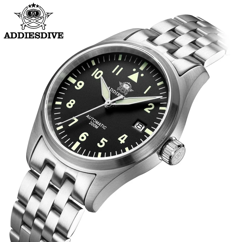 ADDIESDIVE NH35A Orologi da polso meccanici da uomo di lusso Orologi analogici impermeabili luminosi in acciaio inossidabile Orologio automatico da sub
