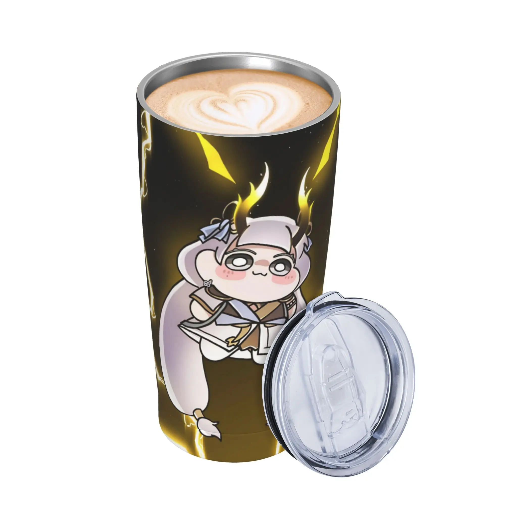 Trickcal C-Chibi Go Games Insulated Tumbler with Lid  Stainless Steel Coffee Mugs Double Wall Hot Cold Drinks Cups 20oz