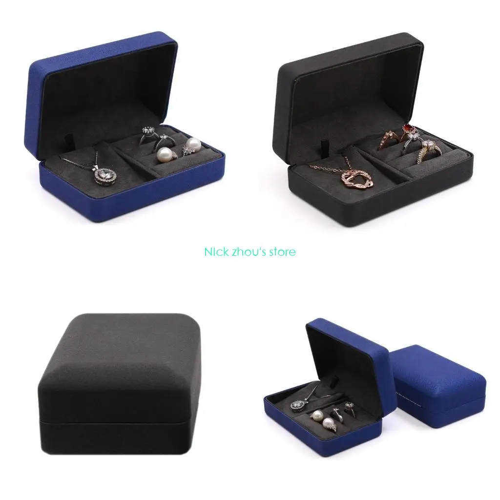 

E15E Jewelry Storage Case Travel Portable Jewelry Elegant Earrings Necklace Mini Jewelry Storage Box