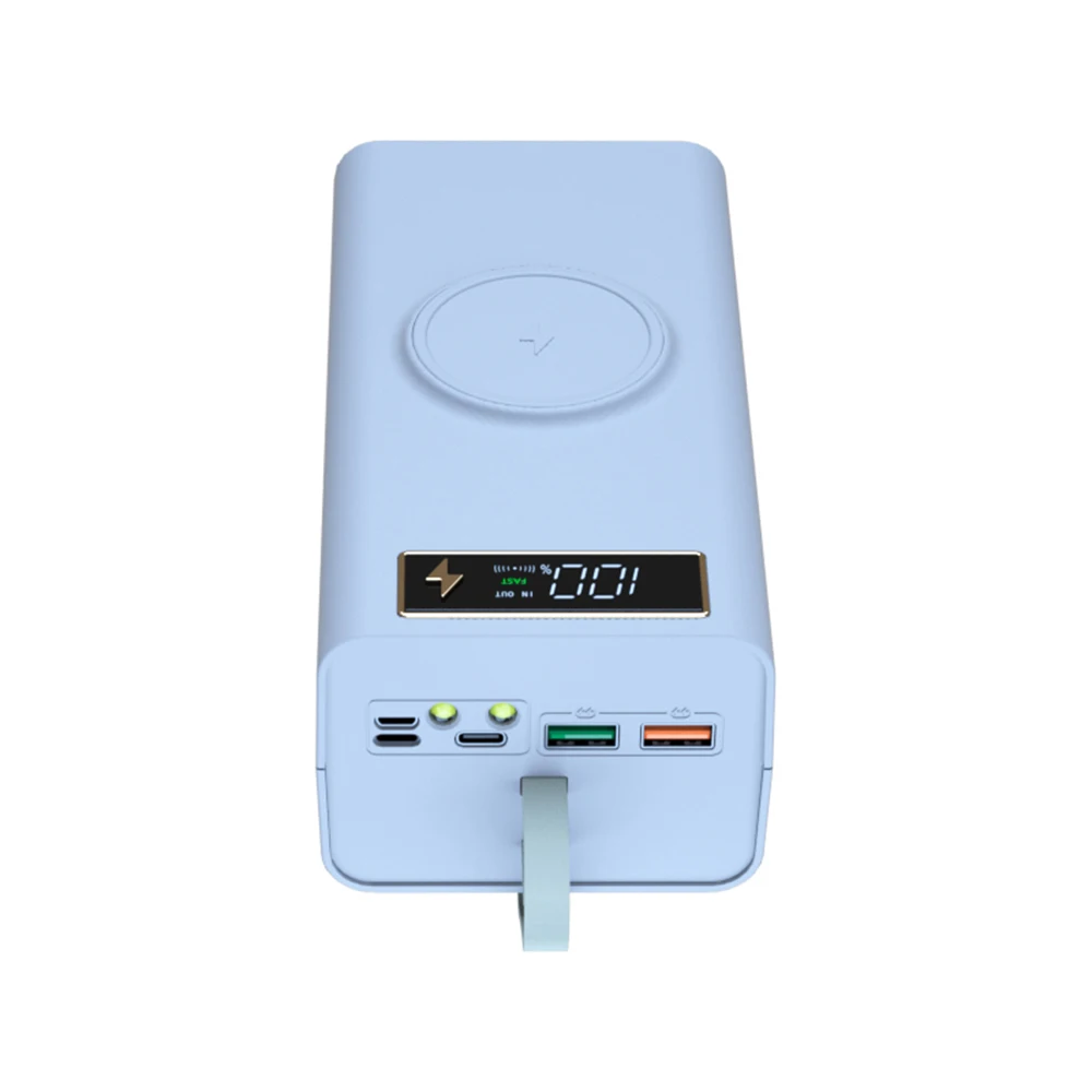 T21 Push-pull 21*18650 Power Bank Case Flashlight Wireless Quick Charge For Smartphone Charging With LED DIY Battery Storage Box