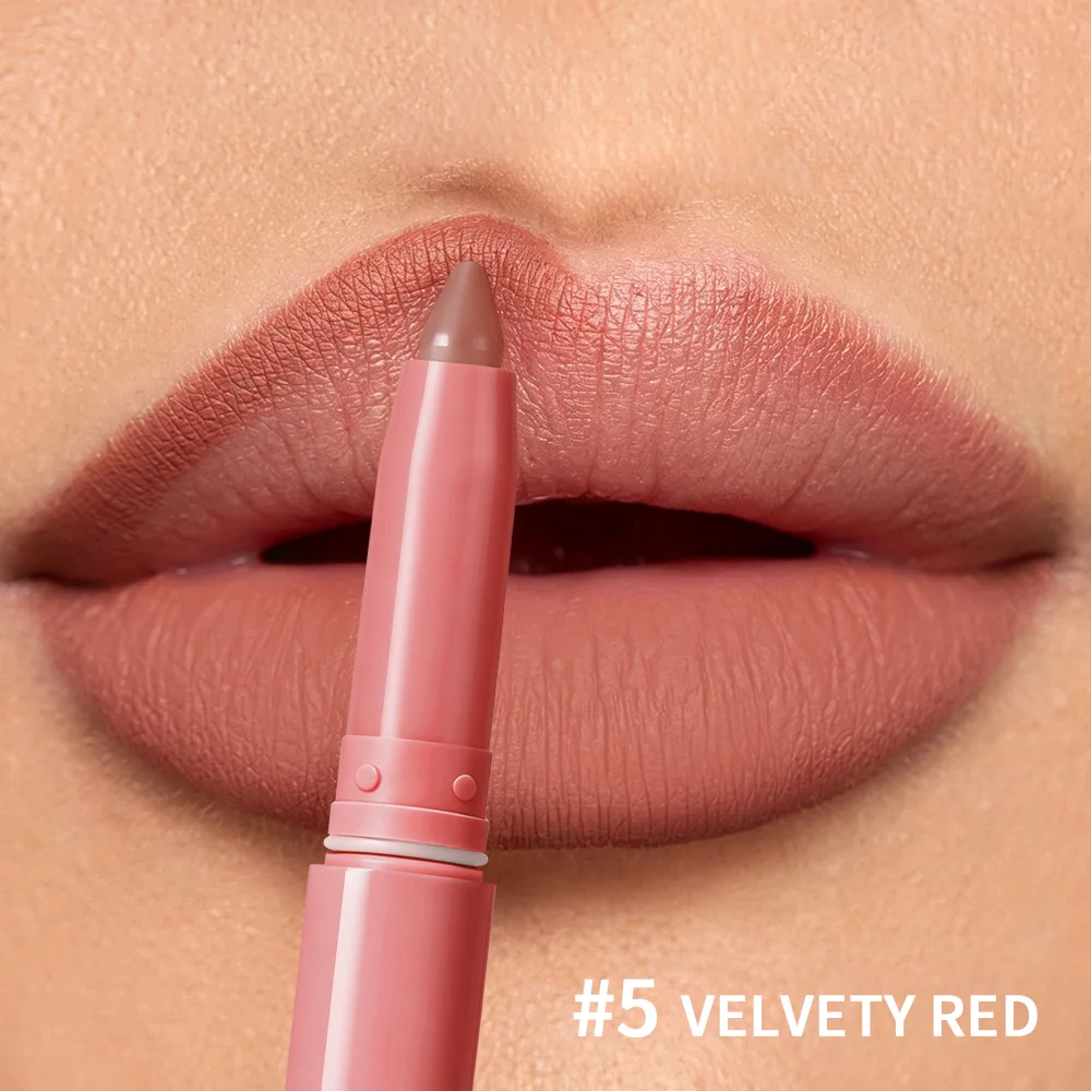Stain Lip Liner Pencil 8 Colors Waterproof Long Lasting Matte Lip Contour Pen Creamy Nude Shades Shaping Lip Makeup Cosmetic