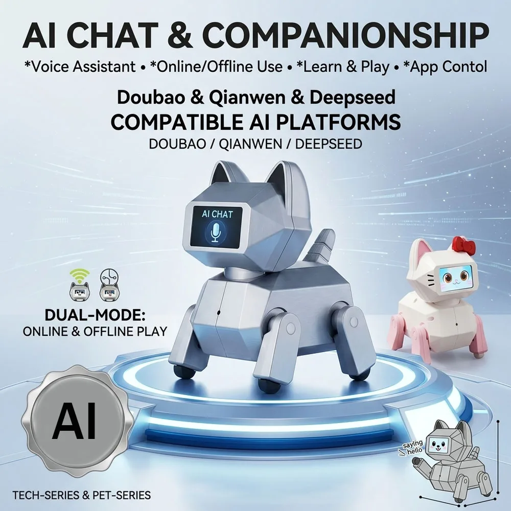 

Smart AI Robot Dog Toy,Intelligent Talking Companion Robot with Voice Interaction,Electronic Pet Gift for Kids Birthday Present