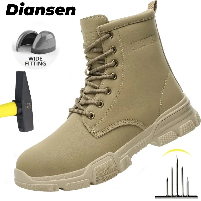 

Steel Toe Work Boots for MenWear-resistant Anti-static Safety Shoes Anti Smashing and Piercing Labor Protection Boots