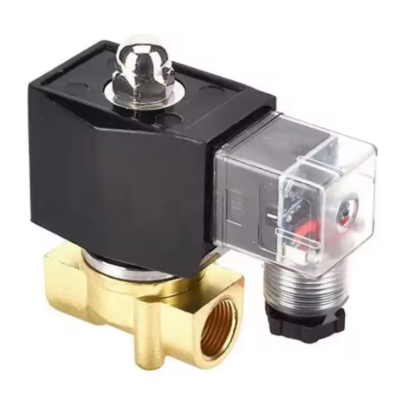 A19F-Messing-Magnetventil 1/2 Zoll IP65 Wasserdicht mit LED-Betriebsanzeige 220V/24V Normalerweise geschlossen – Detail 1