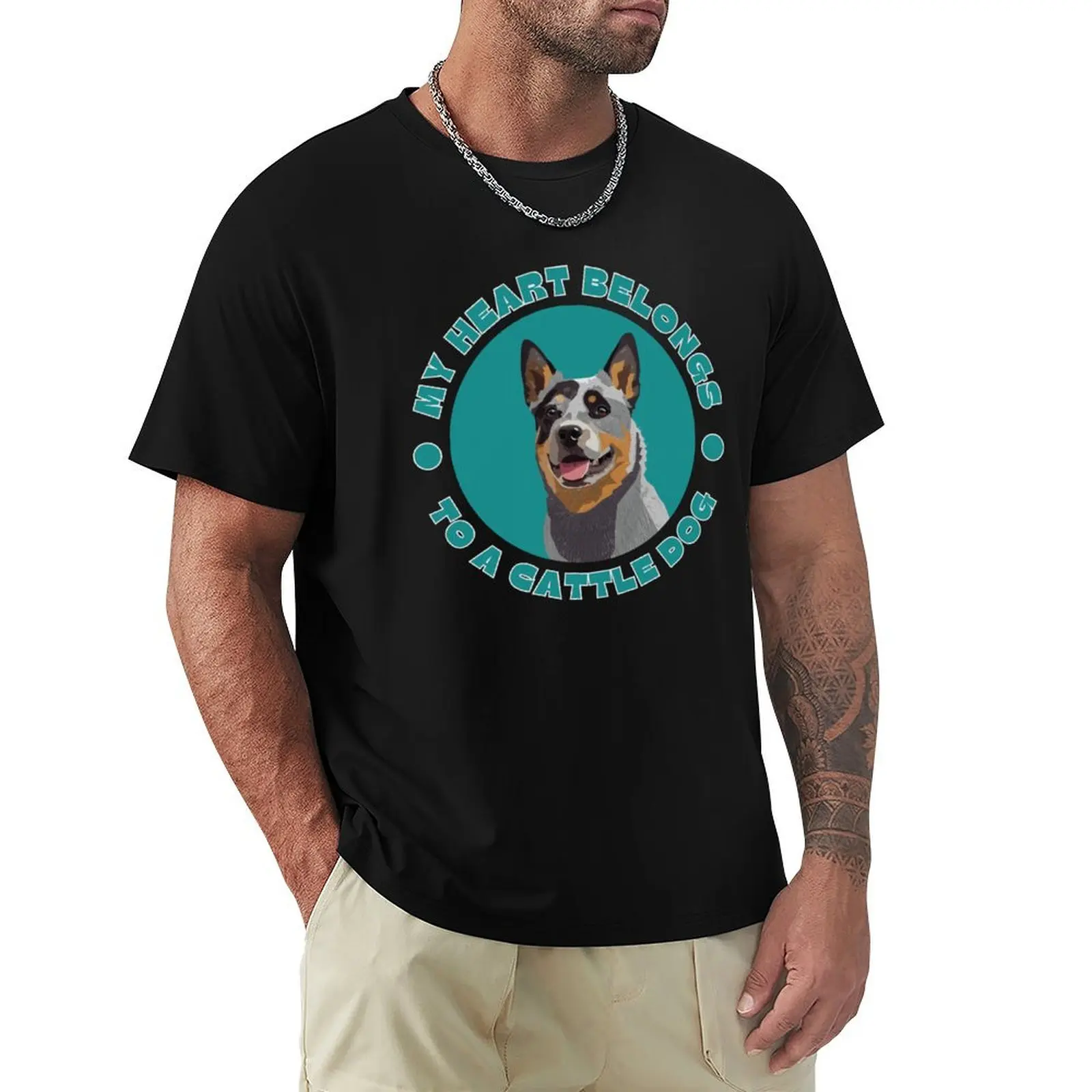 My Heart Belongs to a Cattle Dog Australian Cattle Dog T-Shirt cute clothes shirts graphic tees customs Men's t shirts