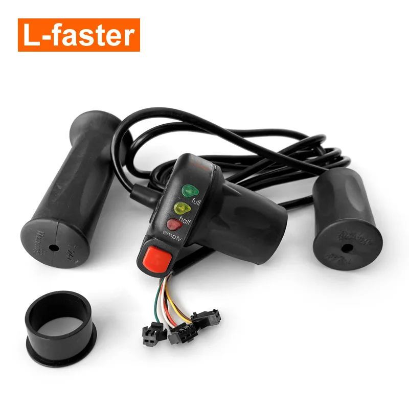 Five-star electric vehicle half-twist throttle handle power supply voltage LED indicator electric bicycle speed controller