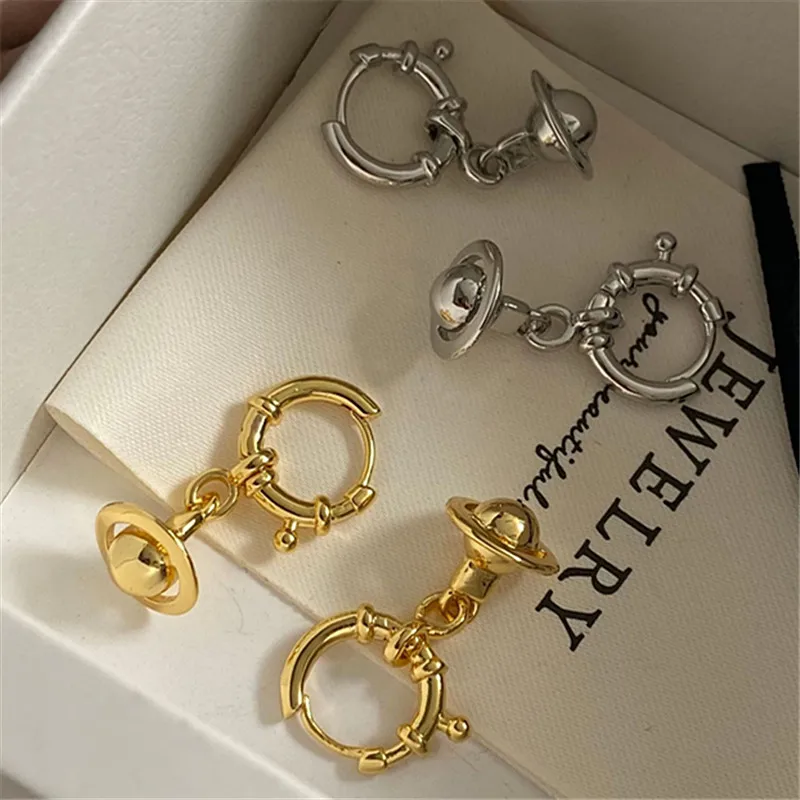 كشمير شعبية زحل أسنان صغيرة فاسق الأذن زر موضة النساء رائعة قلادة أقراط مجوهرات اكسسوارات شعبية 2024