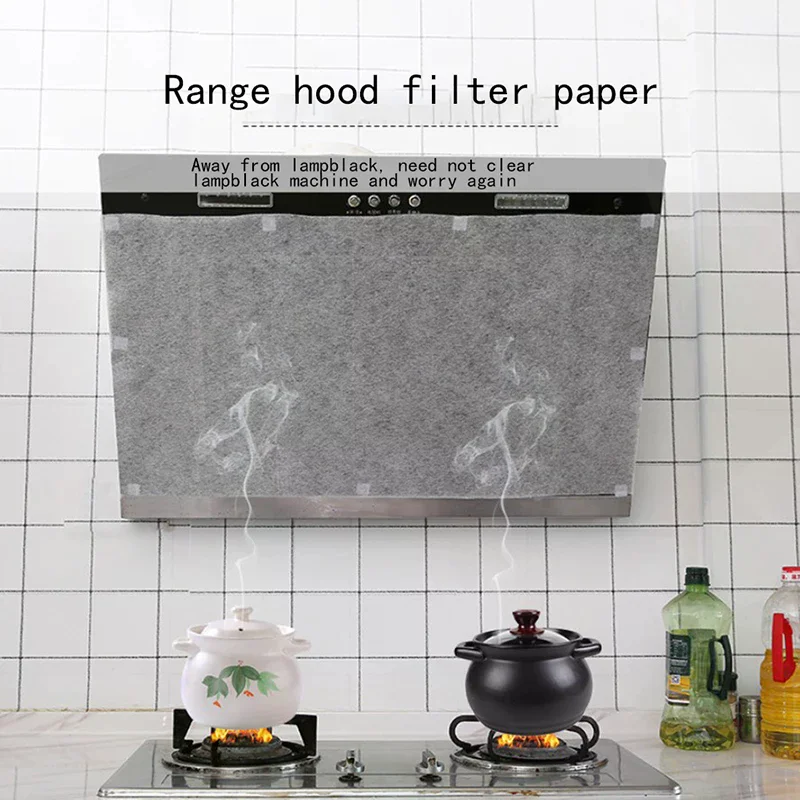 Range Hood Grease Filter Paper Oil Absorbent Dirt Stopper Kitchen Home Non-Woven