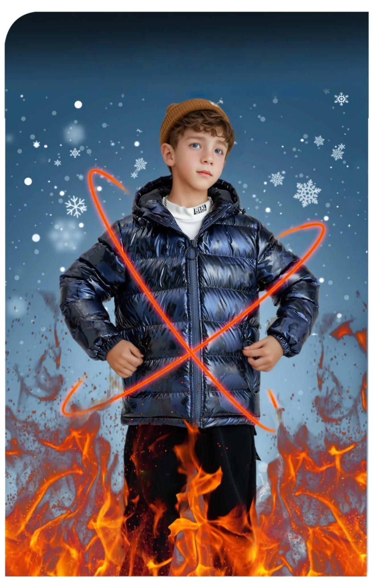 

Детское зимнее толстое теплое хлопковое пальто с блестящей пандой для подростков, ветрозащитная водонепроницаемая верхняя одежда с подкладкой для мальчиков, детская уличная одежда