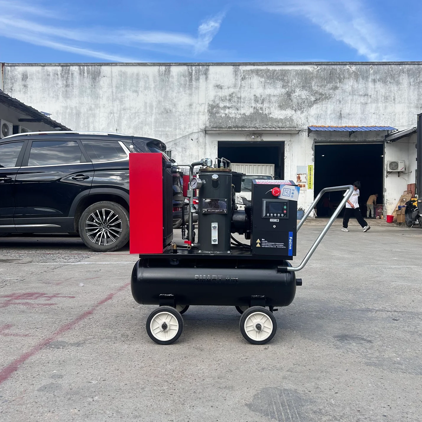 

CE Certified 7.5KW Industrial Lightweight Portable Air Compressor 10Bar 380V Air Cooled Screw Type Core Motor Engine Components