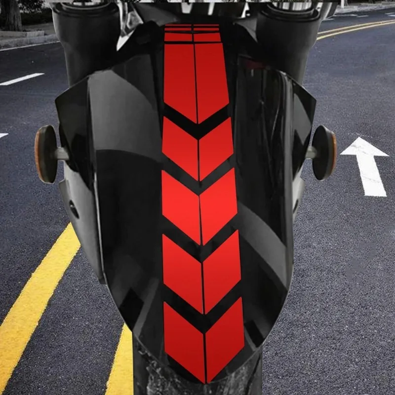 Motorcycle Stripe Arrow Reflective Stickers Safety Warning Fender Paste Waterproof Oilproof Tape Decal Motorcycle Accessories