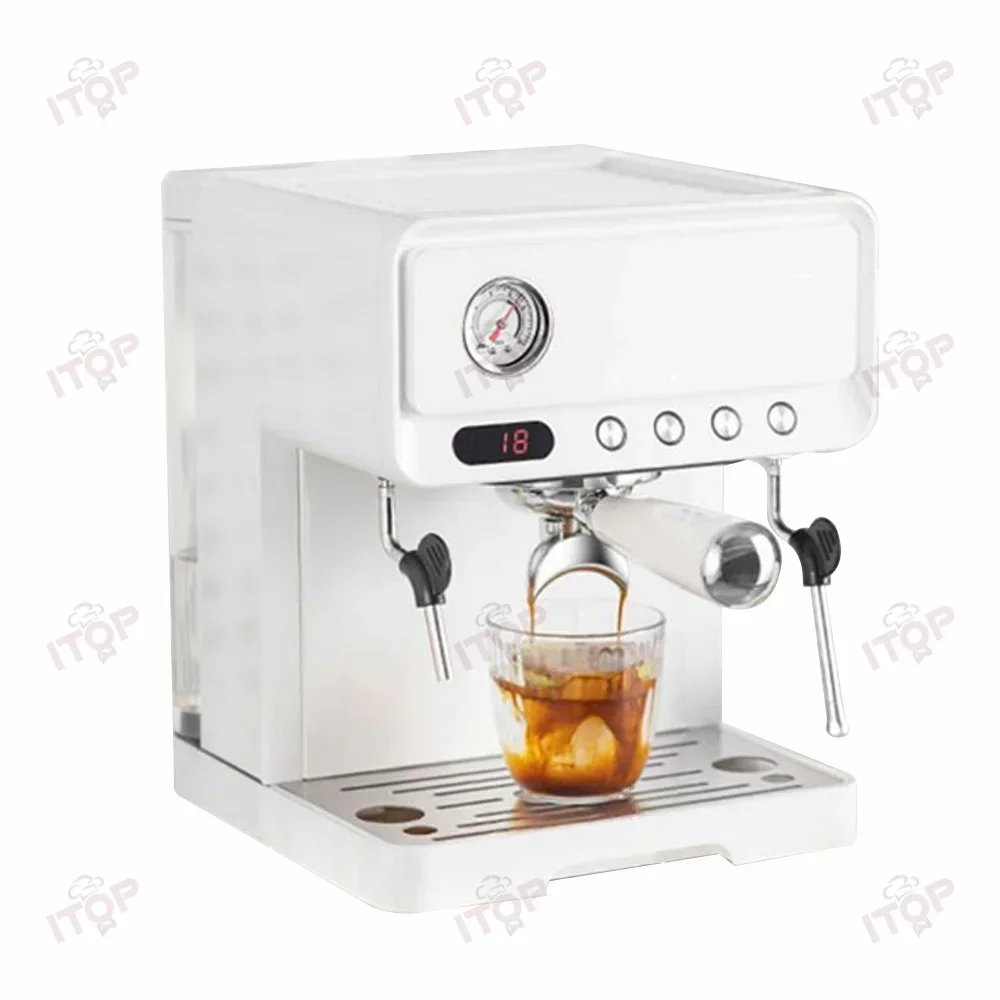 New 15 Bar Italian Pump Home Espresso Machine Coffee Maker For Cappuccino Latte 1450w Espresso With Milk Steamer