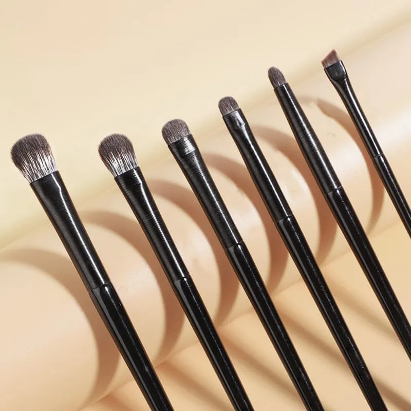 Ensemble de 6 pinceaux de maquillage pour les yeux, professionnels, doux, pour le contouring, les ombres à paupières, l'eye-liner, les sourcils, outils de maquillage de beauté