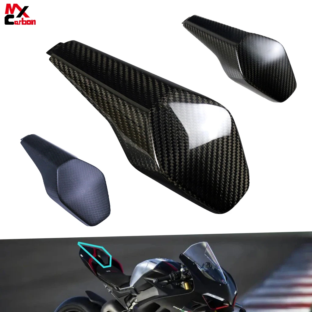 Motorcycle Rear Hump Cowl Small Seat Cover Pillow Full Carbon Fiber For Ducati Panigale Streetfighter V4 V4S V4R 2018-2022