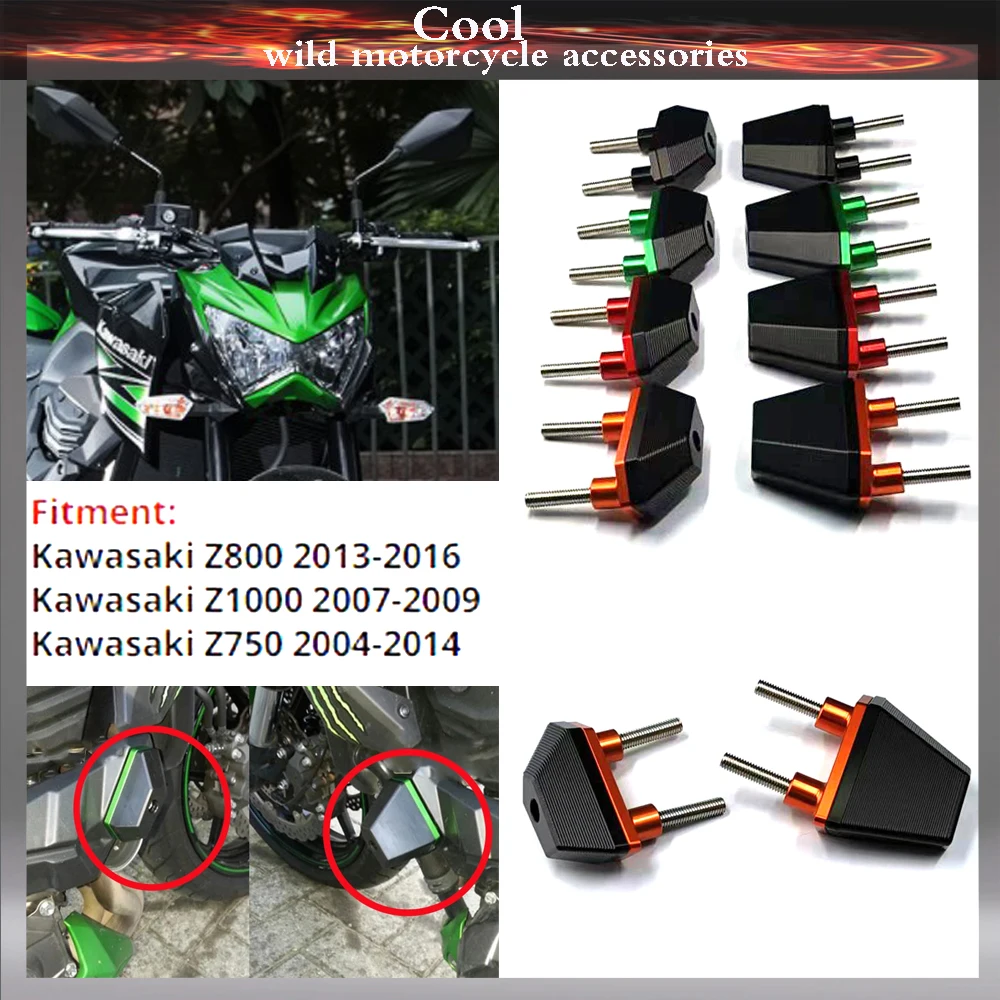 CNC Crash Pads Frame Sliders Protector For Kawasaki Z800 2013 2014 2015 2016 Z750 Z1000 Motorcycle Accessories Parts