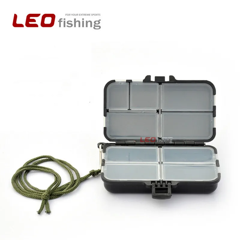 Portable Fishing Tackle Box 9 Compartment Mini Storage Case Fishing Lure Hook Bait Tool Custody Box Fishing Gear Accessories