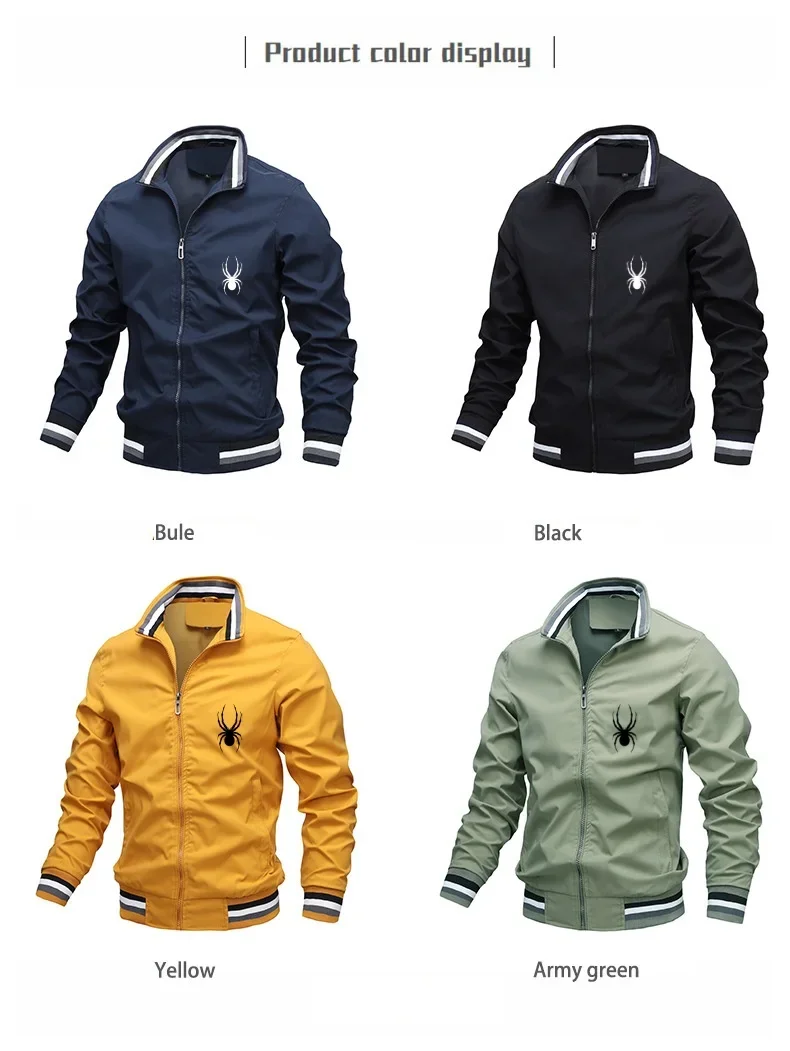 Golf Men's Fashionable Windproof Jacket, Casual Outdoor Waterproof Sports Jacket, Spring and Summer Bomb Jacket, Men's Clothing