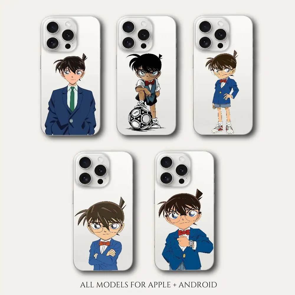 

D-Detective-ConanS Phone Case For Iphone 16 15 11 13 14 Pro Max 7 8 Plus X Xr Xs Max Se2020 12mini Transparent Cover