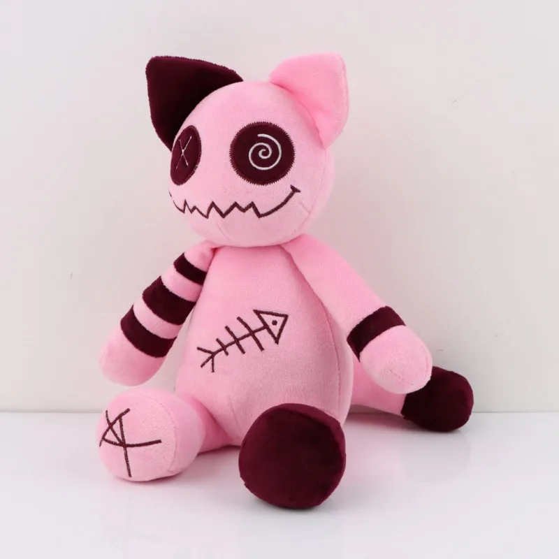 Zombie Cat wypchane zwierzę zabawka 25cm różowy Kawaii miękki Zombie Cat lalka Cartoon zabawka peryferyjna rzuć poduszka udekoruj kolekcję prezentów