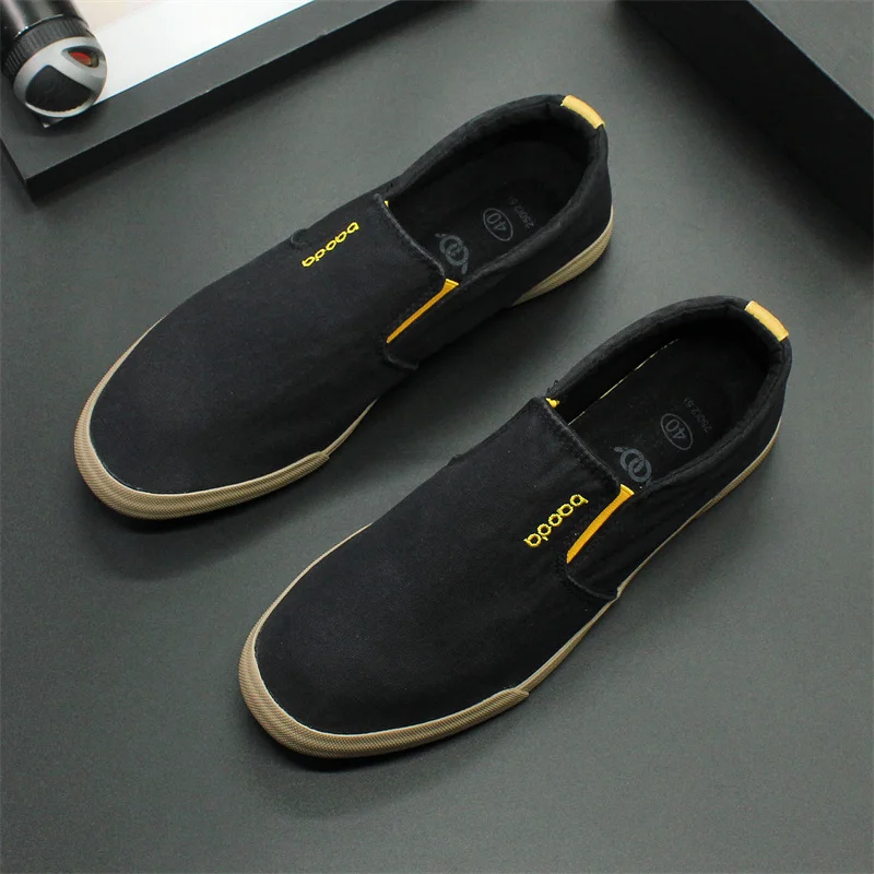 A pedal the new spring and summer 2023 breathable canvas shoes casual shoes big yards men\'s shoes joker flat sandals package mai