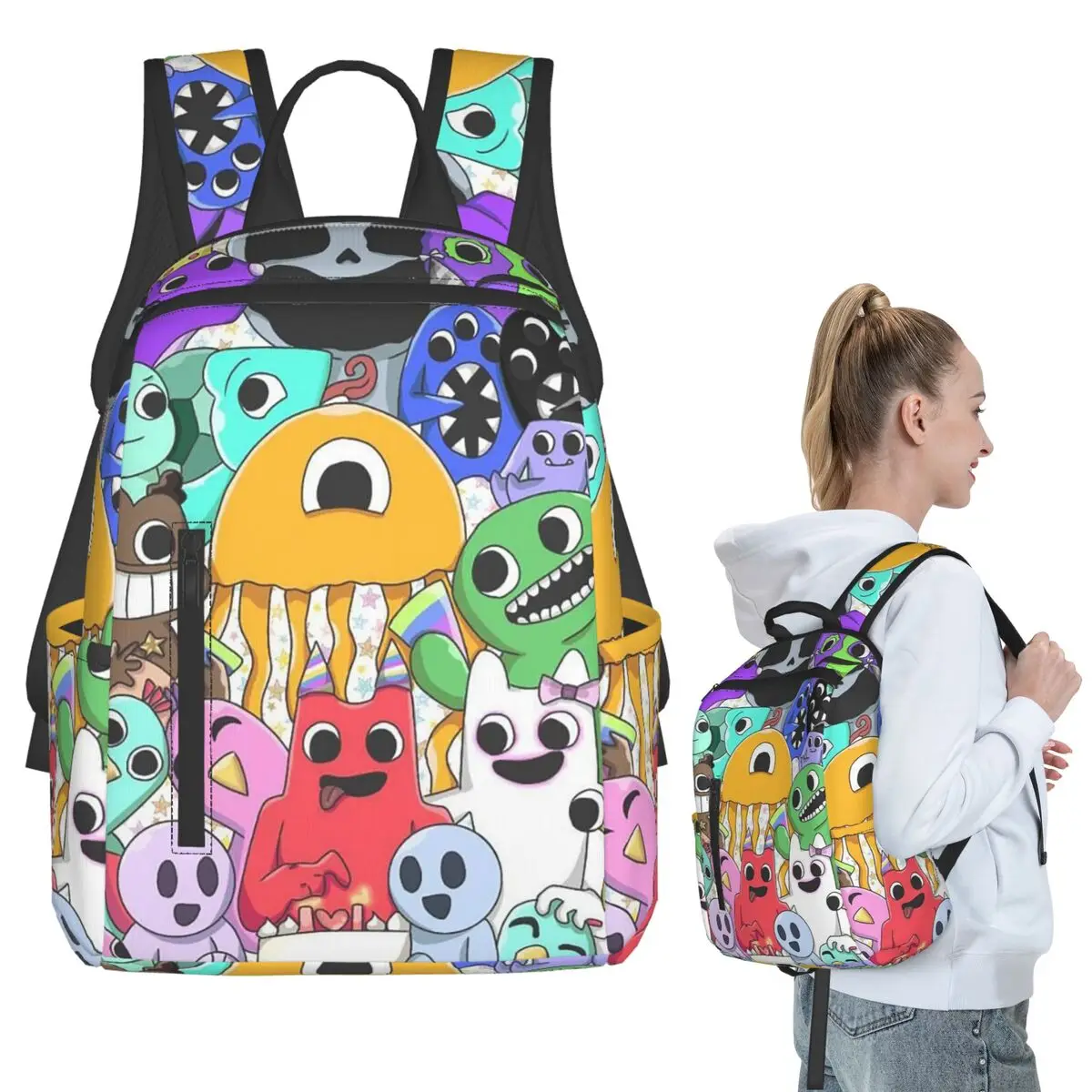 

Рюкзак Cartoon Garten Of Banban для студентов, для мальчиков и девочек, детская школьная сумка, сумки на плечо для ноутбука для мужчин и женщин