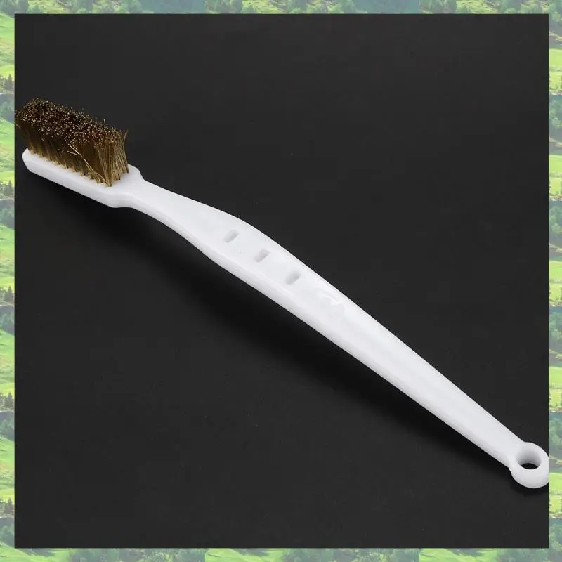 

A59Z-50 шт., длина 6,9 дюйма, пластиковая белая ручка, щетина, латунь, металл