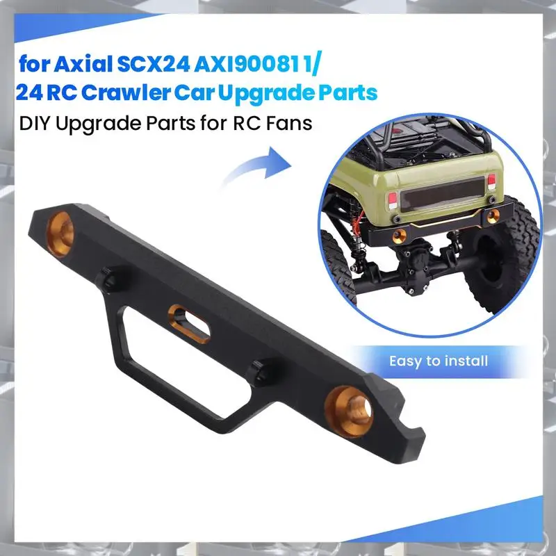 A84F-2Pcs Metal Front & Rear Bumper Set For Axial SCX24 AXI90081 1/24 RC Crawler Car Upgrade Parts