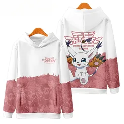 Digimon Adventure Oversized Dames/Heren Hoodie Sweatshirt V-Mon Wormmon Agimon Palmon Tailmon Patamon Greymon Cosplay Kostuum 2024