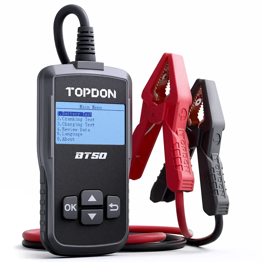 

TOPDON BT50 New Arrival 12V 200Ah Car Auto Battery Tester 10A Aa Digital Battery Tester Analyzer For Automobile Bat