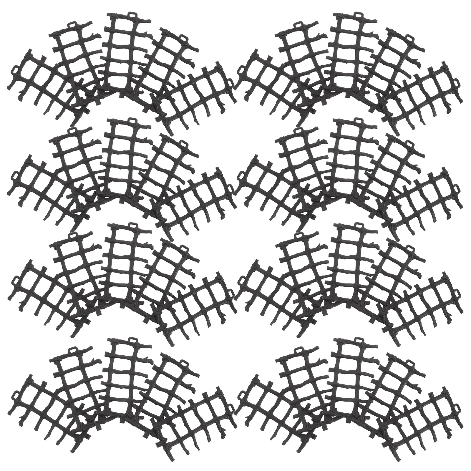 

100pcs Fence Kids DIY Black Mini Farm Toy Horse Barn Animal Scene Accessories Horse Stable Playset Construction