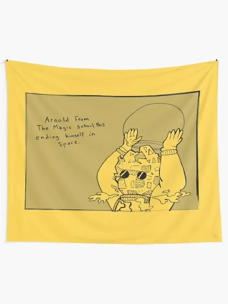 Arnold From The Magic School Bus Ending Himself in Space Tapestry Decoration Room Cute Room Decor Tapestry