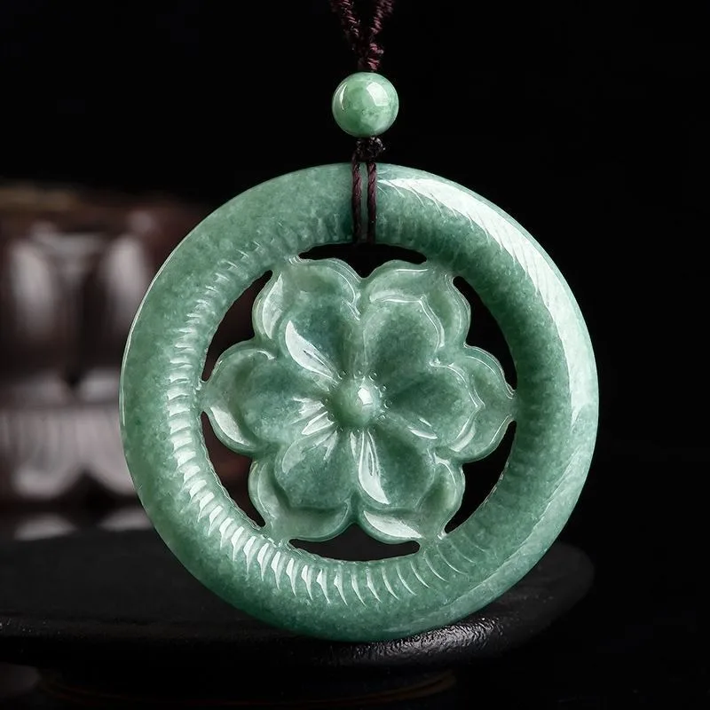 

Natural Exquisite Fashion Peony Pendant, Retro Ethnic Style Necklace Jewelry