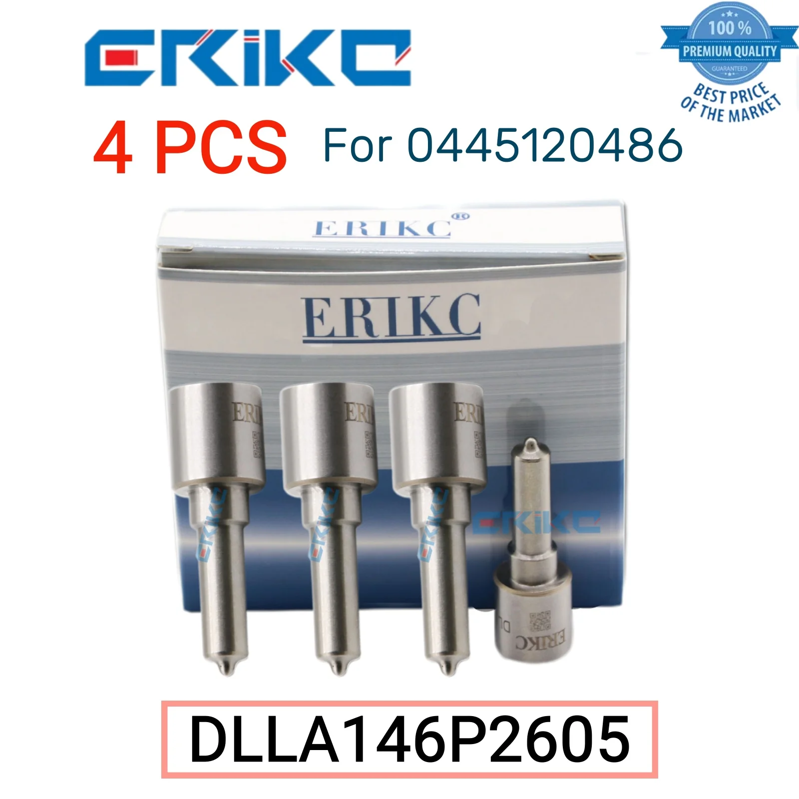 

4 PCS DLLA146P2605 Diesel Nozzle 0 433 172 605 DLLA 146 P 2605 Sprayer Nozzle DLLA 146P2605 Common Rail Nozzle for 0445120486